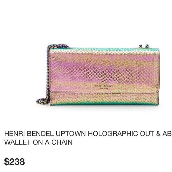 HENRI BENDEL HOLOGRAPHIC Wallet on a Chain - Picture 3 of 11